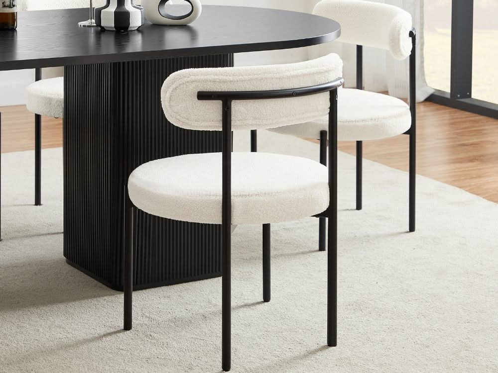 Amber Set of 2 Dining Chairs - White - Image 3