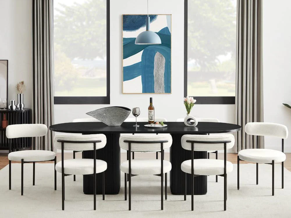 Amber Set of 2 Dining Chairs - White - Image 4