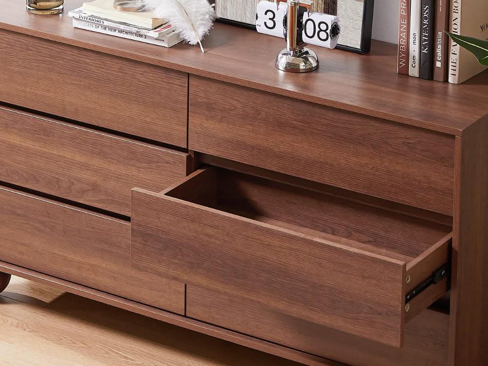 Ballico 6 Chest of Drawers - Walnut - Image 12