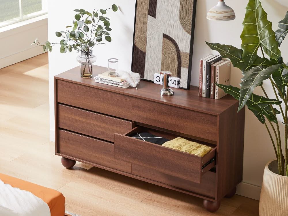 Ballico 6 Chest of Drawers - Walnut - Image 5