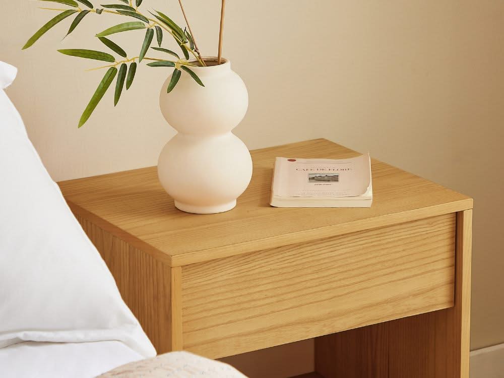 Ballico Bedside Table - Light Oak - Image 5