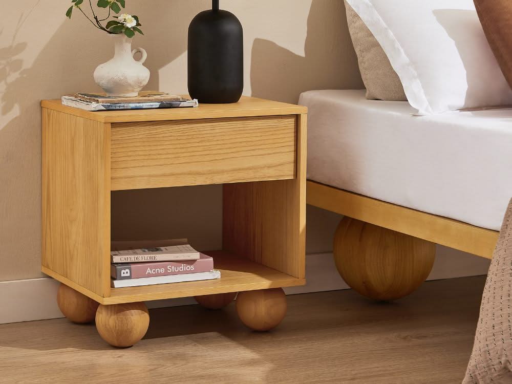 Ballico Bedside Table - Light Oak - Image 6