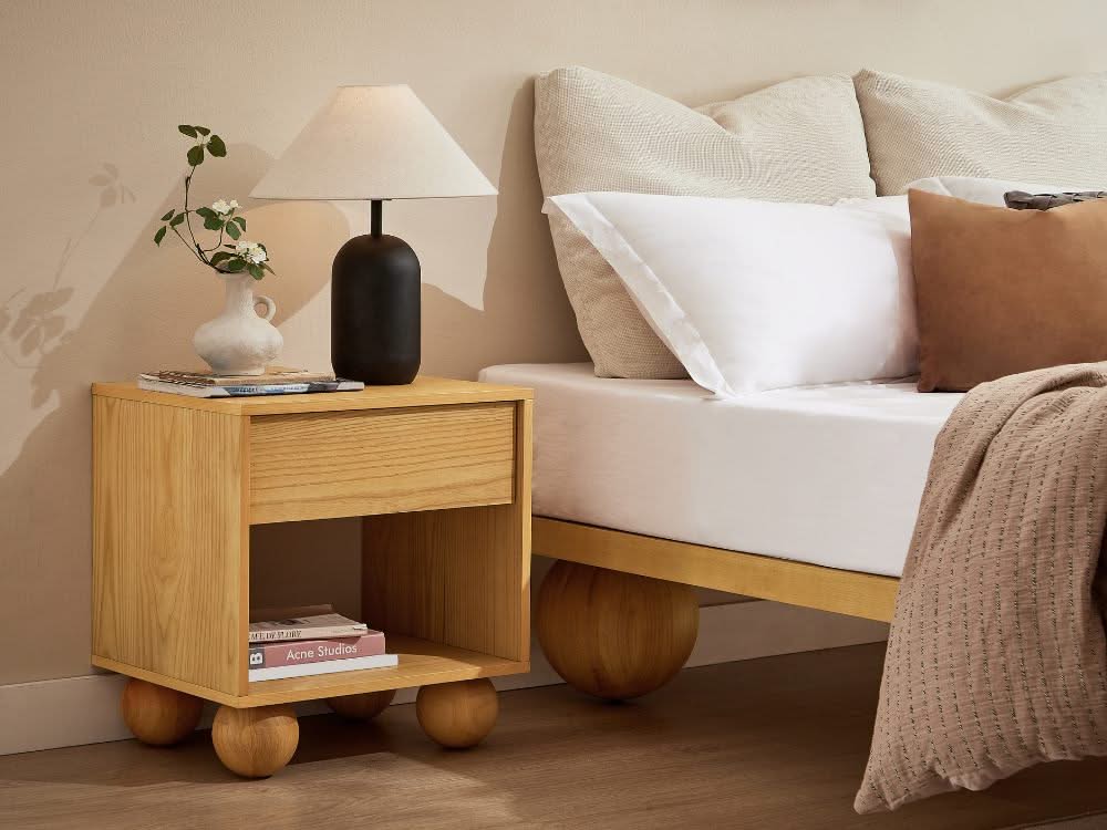 Ballico Bedside Table - Light Oak - Image 7