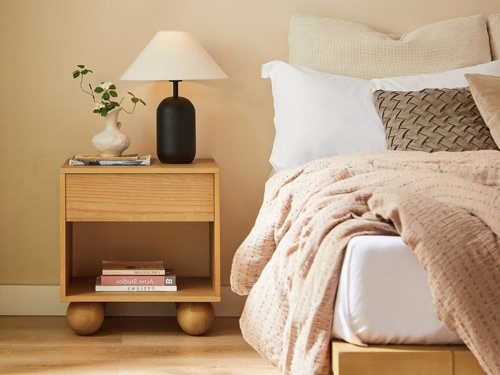 Ballico Bedside Table - Light Oak - Image 8