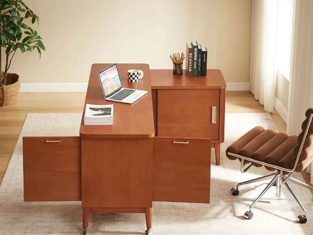 Gemini Rotatable Home Office Desk - Image 3