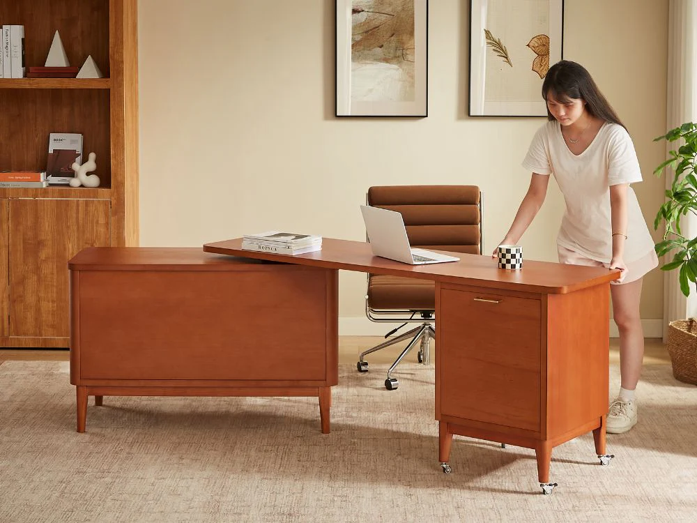 Gemini Rotatable Home Office Desk - Image 4