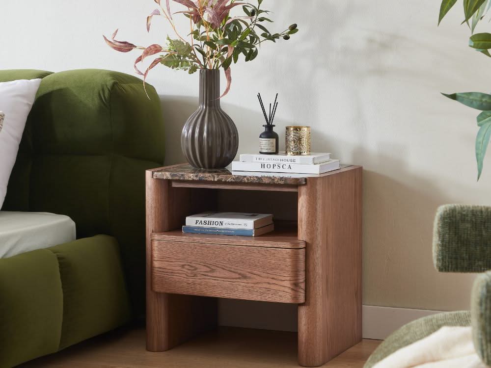 Hank Bedside Table - Walnut - Image 4