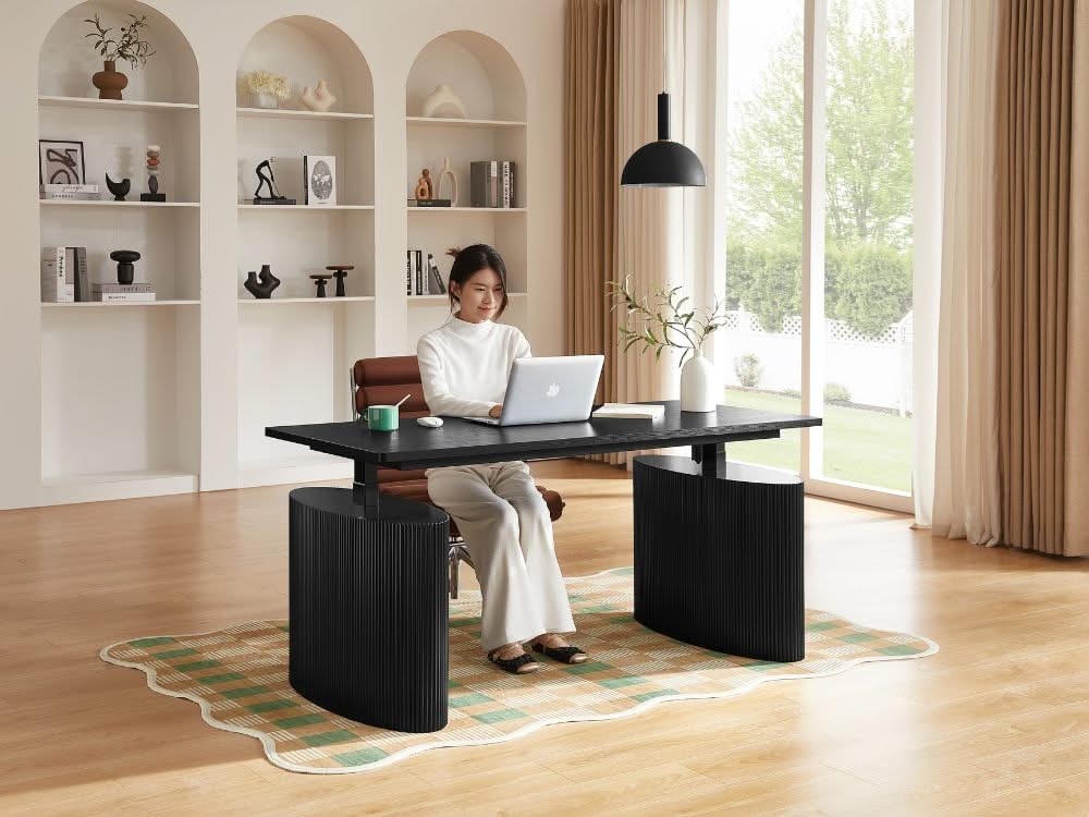 Willy Electric Height Adjustable Desk - Black - Image 4