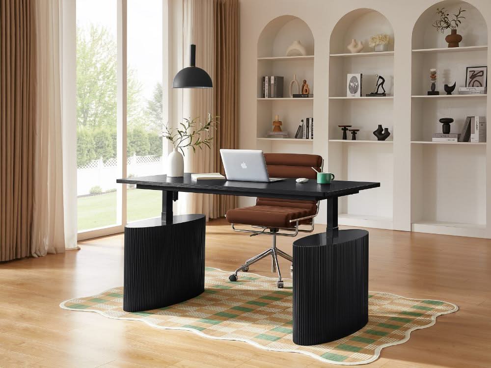 Willy Electric Height Adjustable Desk - Black - Image 7