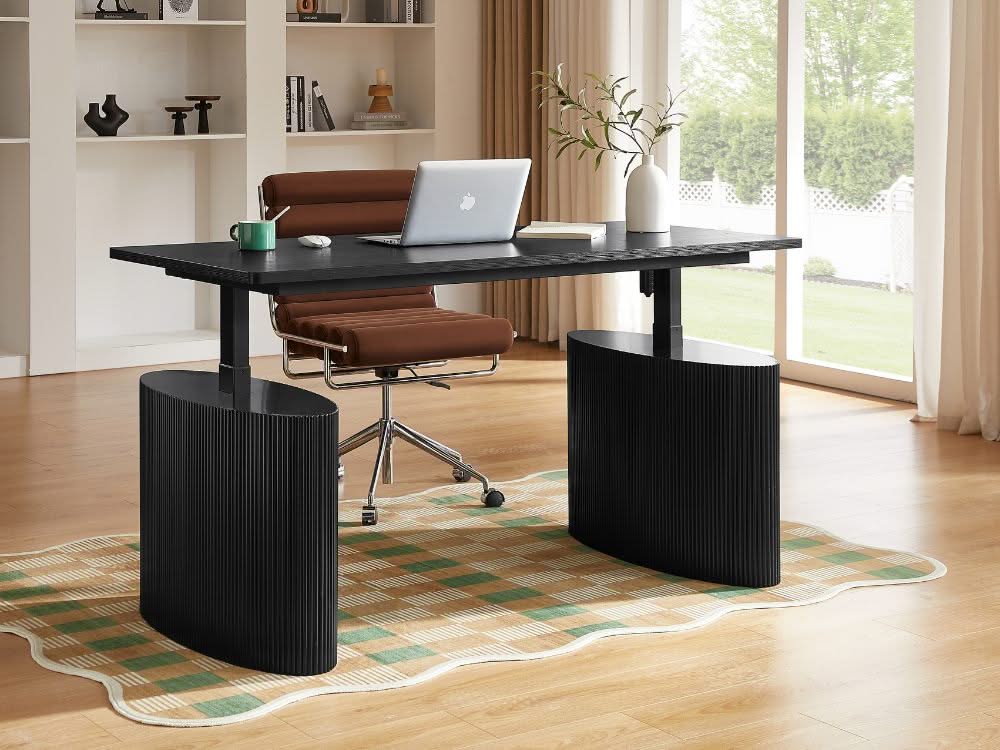 Willy Electric Height Adjustable Desk - Black - Image 8
